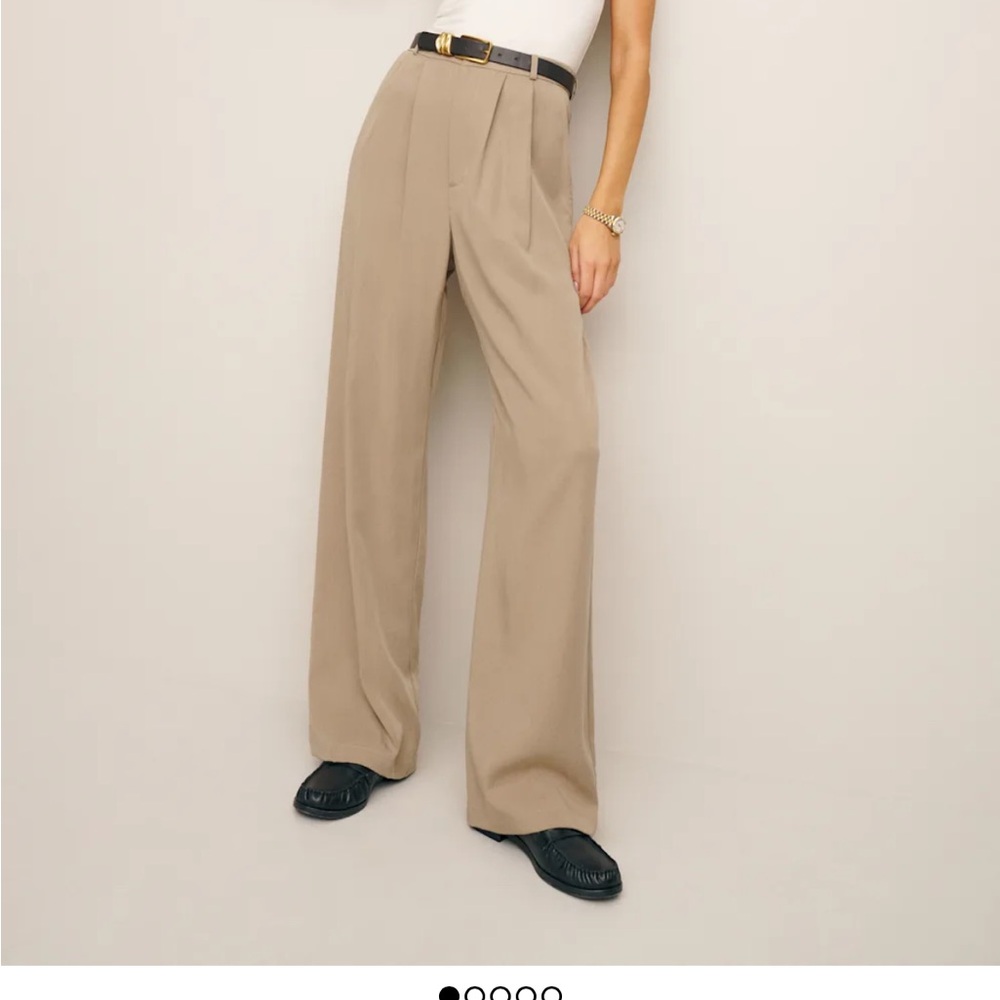Reformation Khaki Mason Pant (Petites)